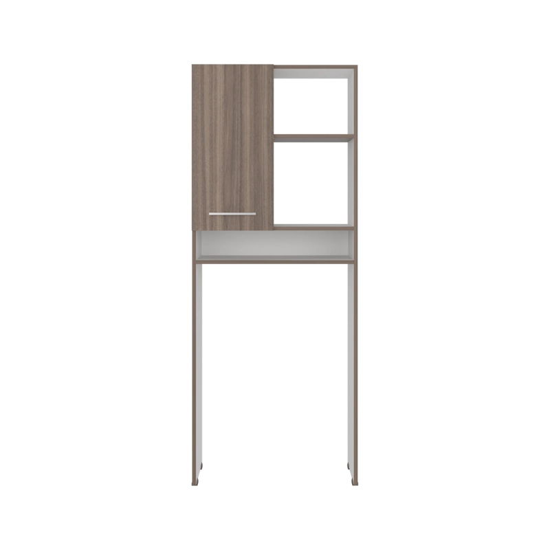 ESTANTE WC BATH-26 1 PUERTA 160X63,1X26,5 CM AVELLANA Y BLANCO - 5