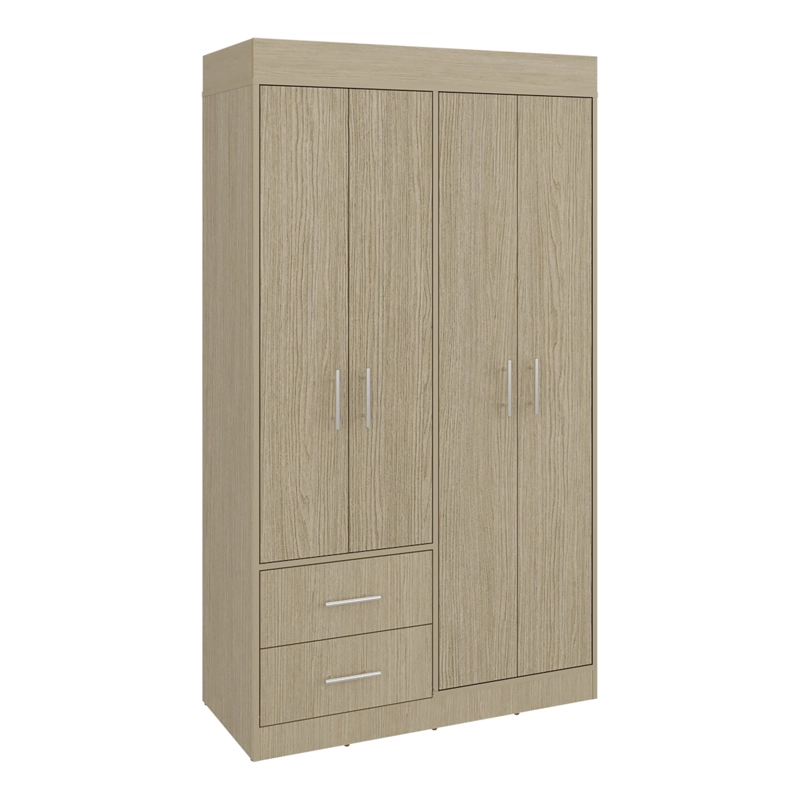 CLOSET 4 PUERTAS 2 CAJONES HOUSTON 180X90X47,3 CM CARTAGENA Y WENGUE - 4
