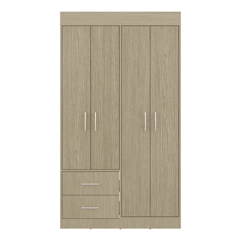CLOSET 4 PUERTAS 2 CAJONES HOUSTON 180X90X47,3 CM CARTAGENA Y WENGUE - 5