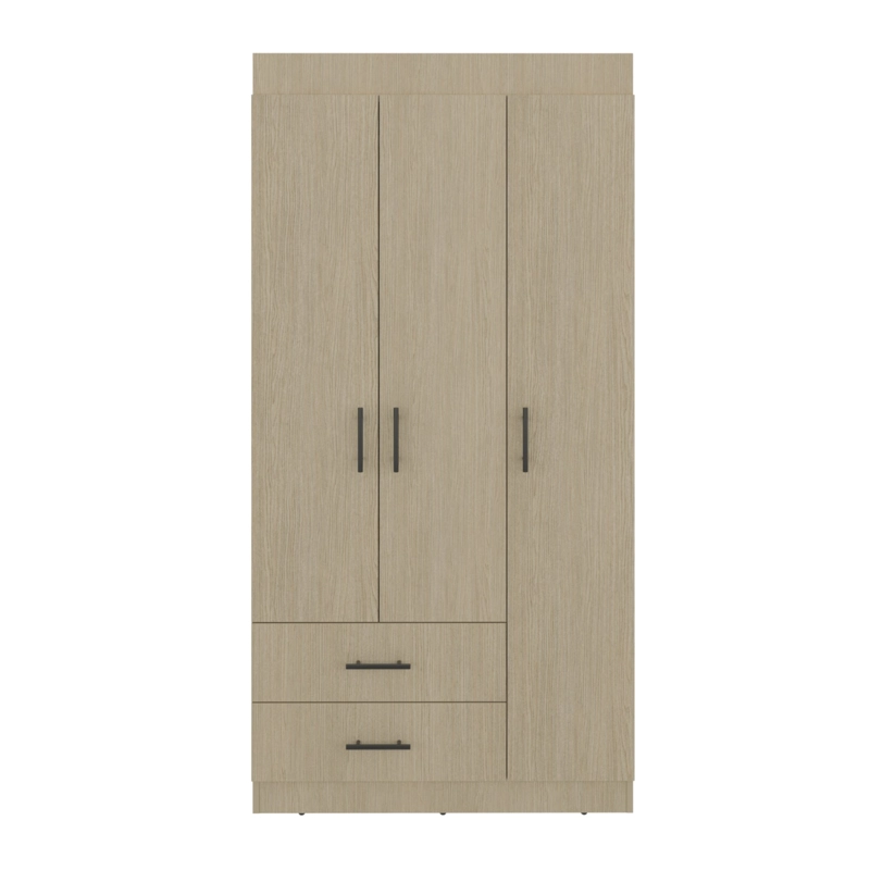 CLOSET 3 PUERTAS 2 CAJONES HOUSTON 180X90X47,3 CM CARTAGENA Y WENGUE - 5