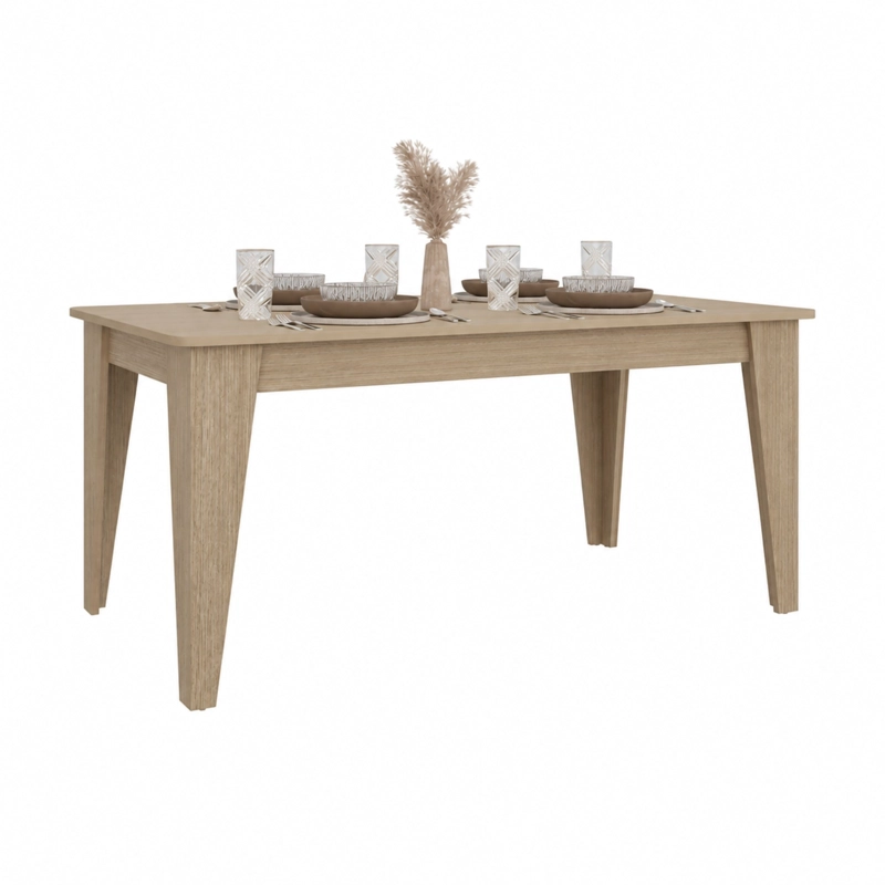 MESA DE COMEDOR TORINO AVELLANA 74X160X88 CM - 1