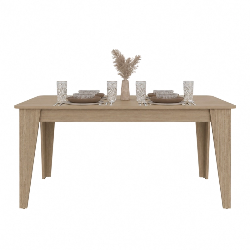 MESA DE COMEDOR TORINO AVELLANA 74X160X88 CM - 3