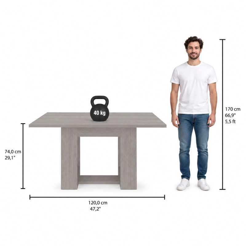 MESA DE COMEDOR VOLTERRA CARTAGENA 74X120X85 CM - 7