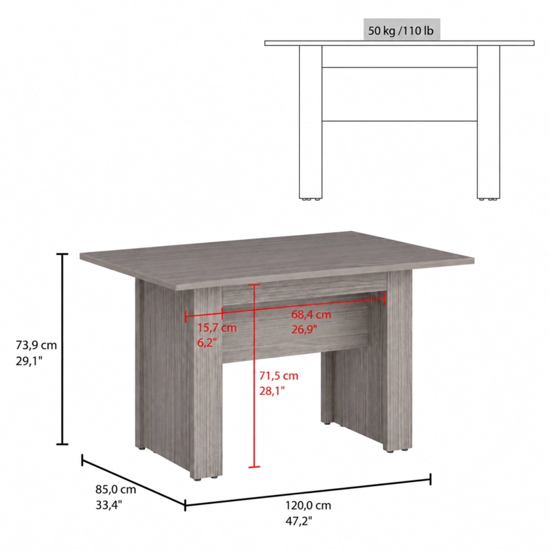 MESA DE COMEDOR CLASSIC POSITANO 73,9X120X85 CM - 6