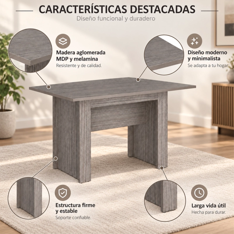 MESA DE COMEDOR CLASSIC POSITANO 73,9X120X85 CM - 8