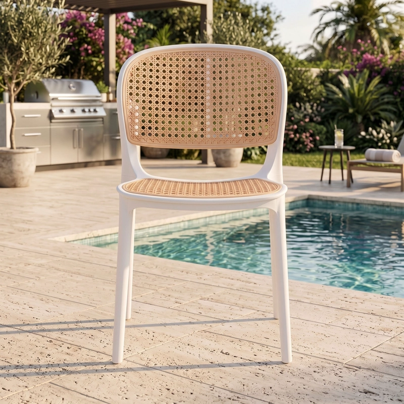 SILLA NEST BLANCA Y CAFE  CLARO 82,0X48,8X56,0 CM - 1