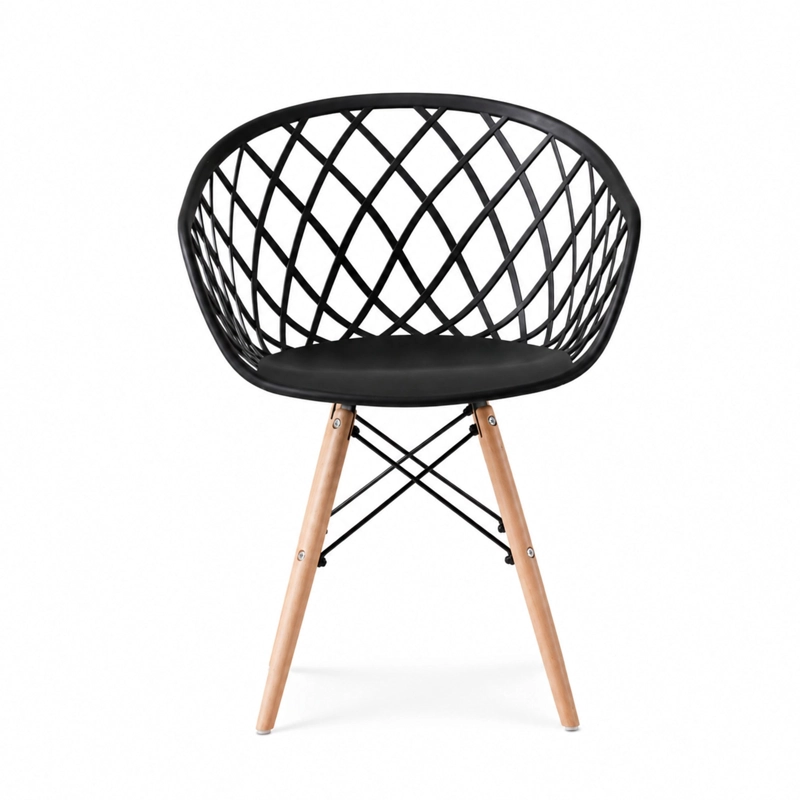 SILLA CON BRAZOS OASIS NEGRA 78,0X57,0X52,0 CM - 4
