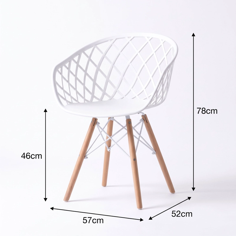 SILLA CON BRAZOS OASIS NEGRA 78,0X57,0X52,0 CM - 5