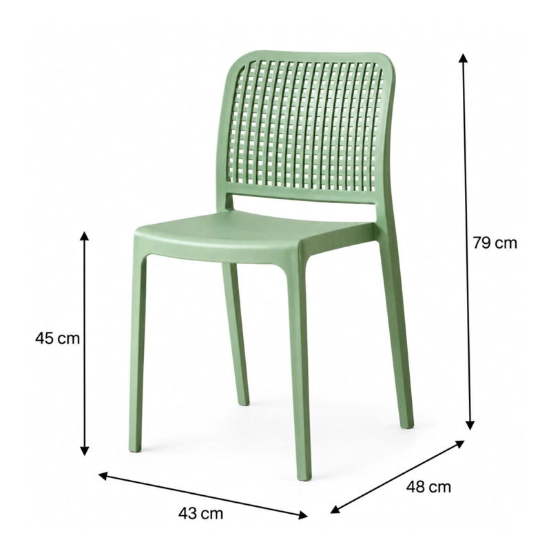SILLA BRONX VERDE 79,0X43,0X48,0 CM - 5