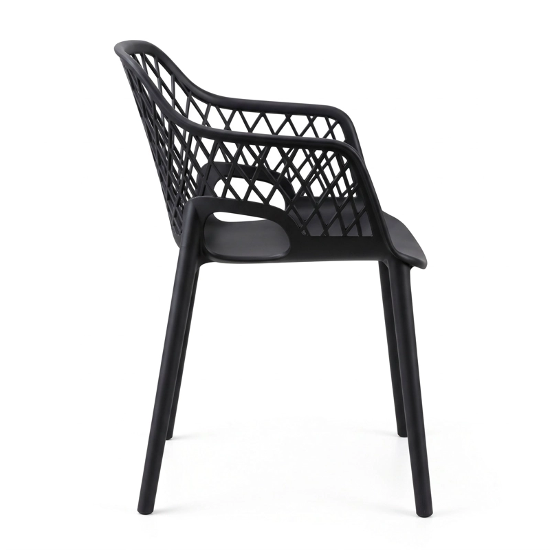 SILLA CASABLANCA CON BRAZOS NEGRA 81,0X54,0X54,0 CM - 4
