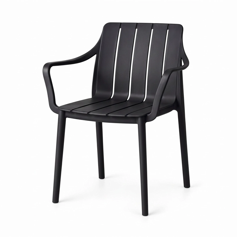 SILLA ALICE CON BRAZOS NEGRA 80,0X57,0X54,5 CM - 3