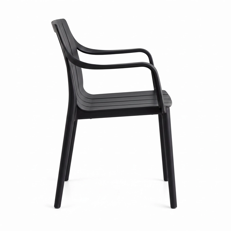 SILLA ALICE CON BRAZOS NEGRA 80,0X57,0X54,5 CM - 4