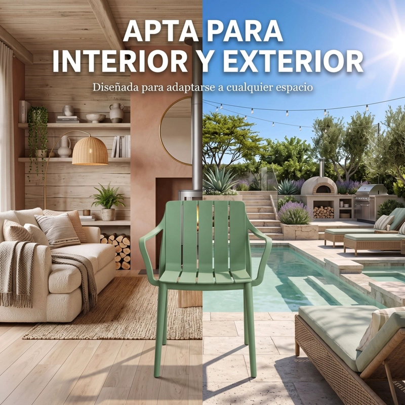 SILLA ALICE CON BRAZOS NEGRA 80,0X57,0X54,5 CM - 7
