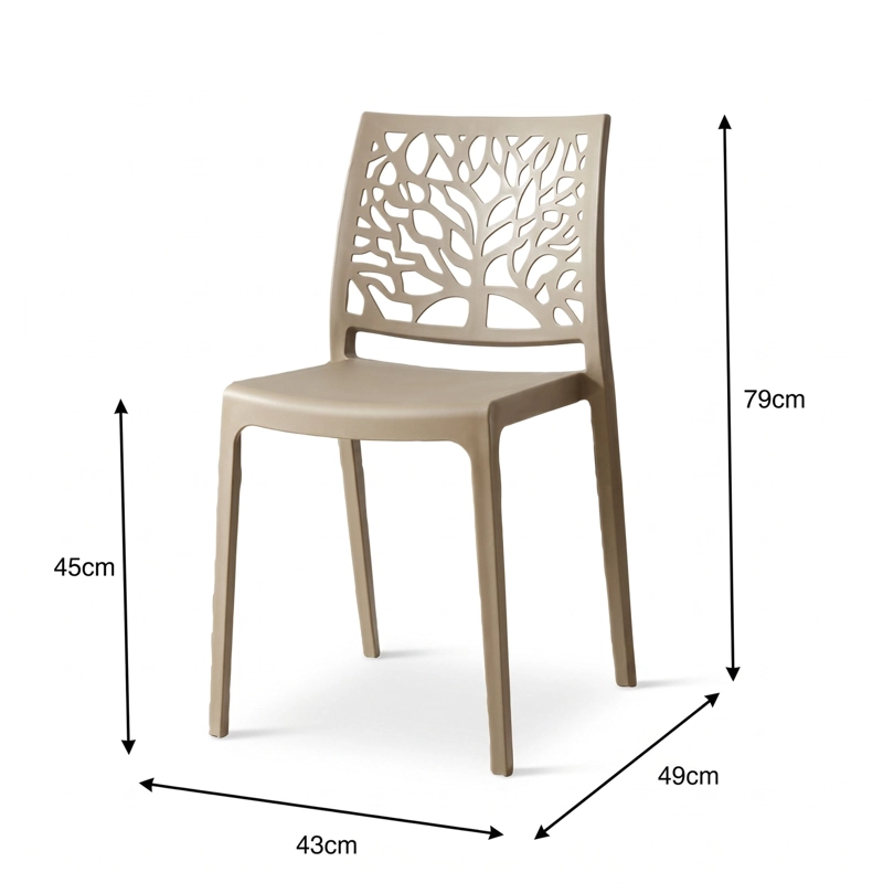 SILLA HARLEM NEGRA 79,0X43,0X49,0 CM - 5