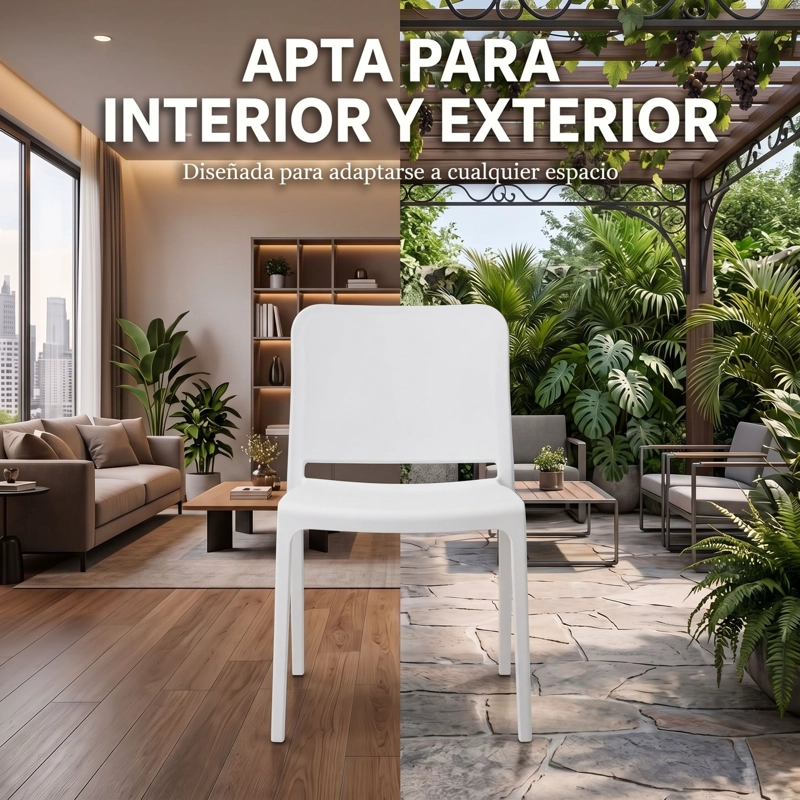 SILLA TRIVECA BLANCA 79,0X43,0X48,0 CM - 7