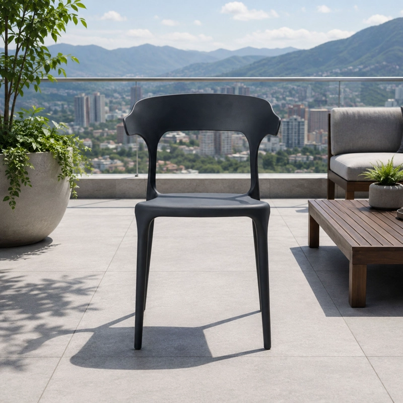 SILLA ELENA NEGRA 73,0X47,0X47,0 CM - 1