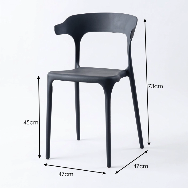 SILLA ELENA NEGRA 73,0X47,0X47,0 CM - 5