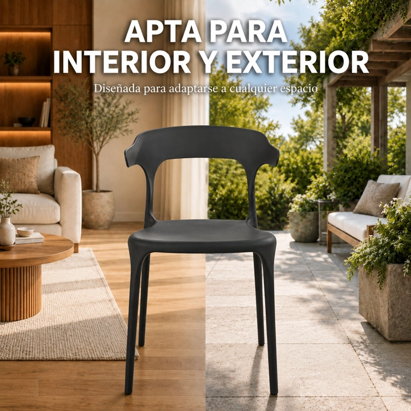 SILLA ELENA NEGRA 73,0X47,0X47,0 CM - 7