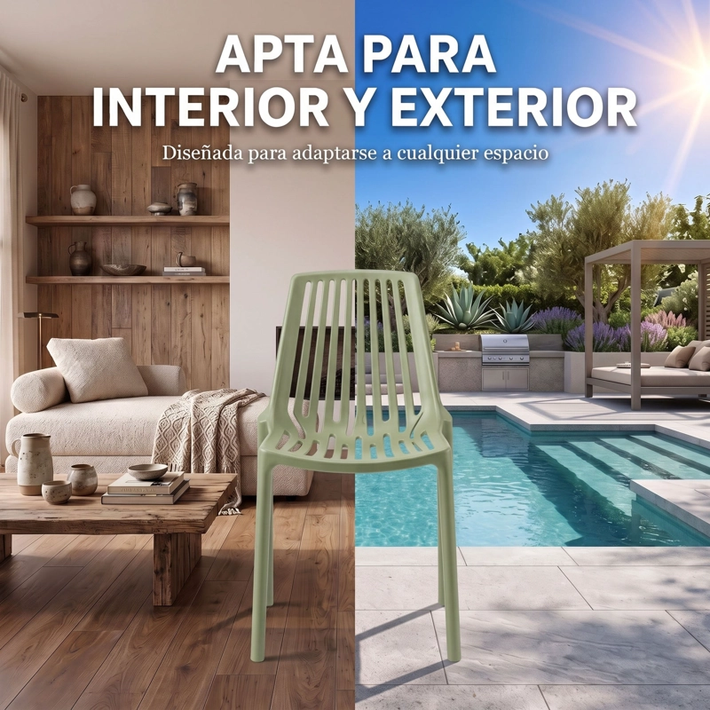 SILLA TANGER VERDE 78,0X46,0X56,0 CM - 7