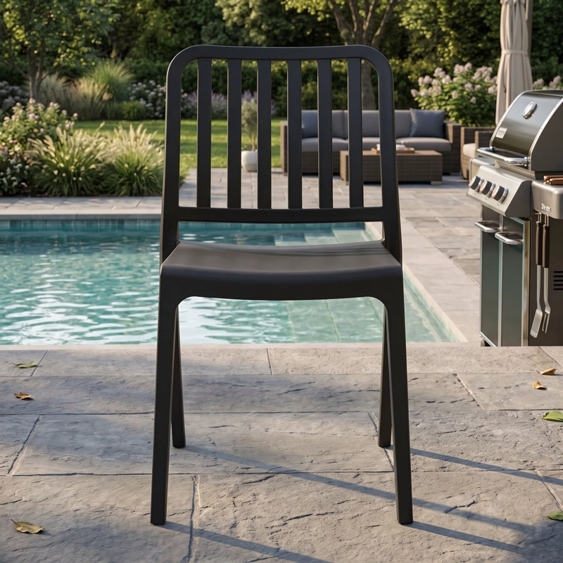 SILLA BROOKLYN NEGRA 79,0X43,0X48,0 CM - 1