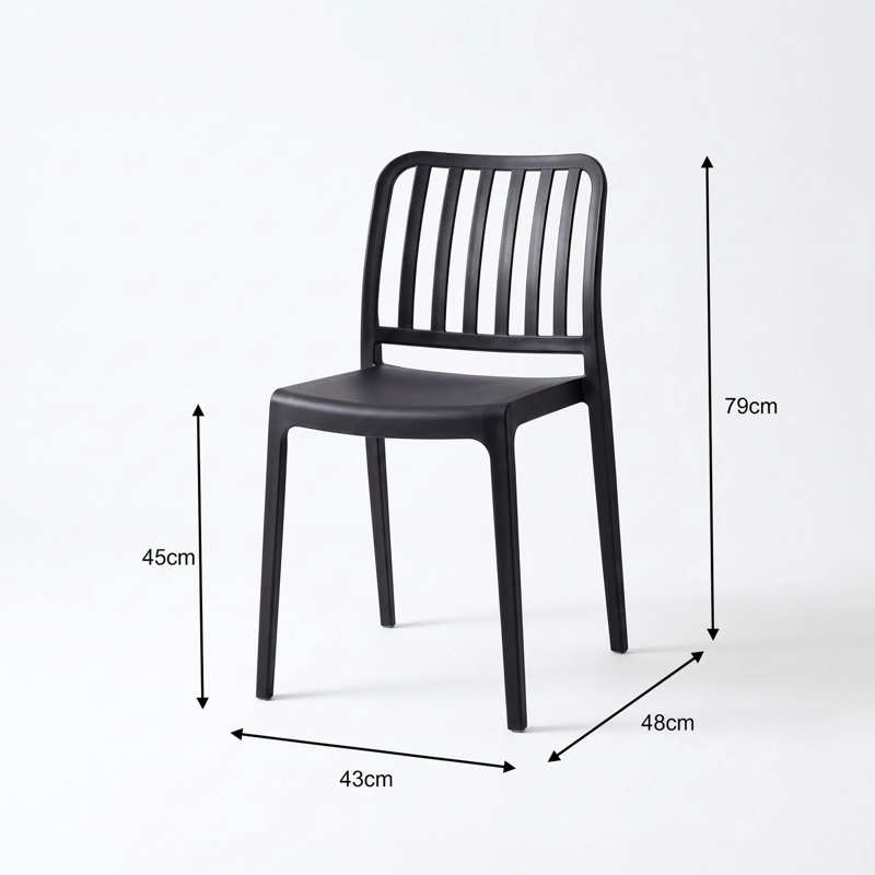 SILLA BROOKLYN NEGRA 79,0X43,0X48,0 CM - 5