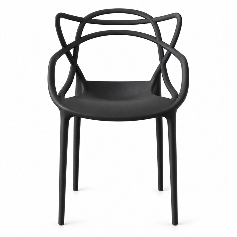 SILLA CON BRAZOS PALERMO NEGRA 80,0X51,0X52,0 CM - 4