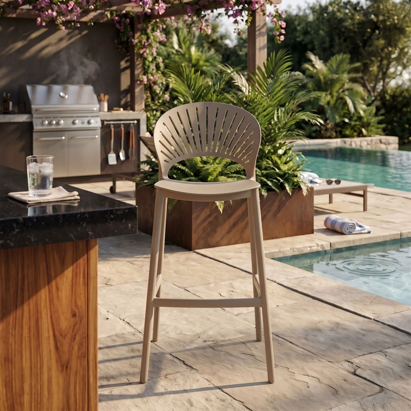 TABURETE ALTO PARAISO TAUPE 105,0X49,0X48,0 CM - 1