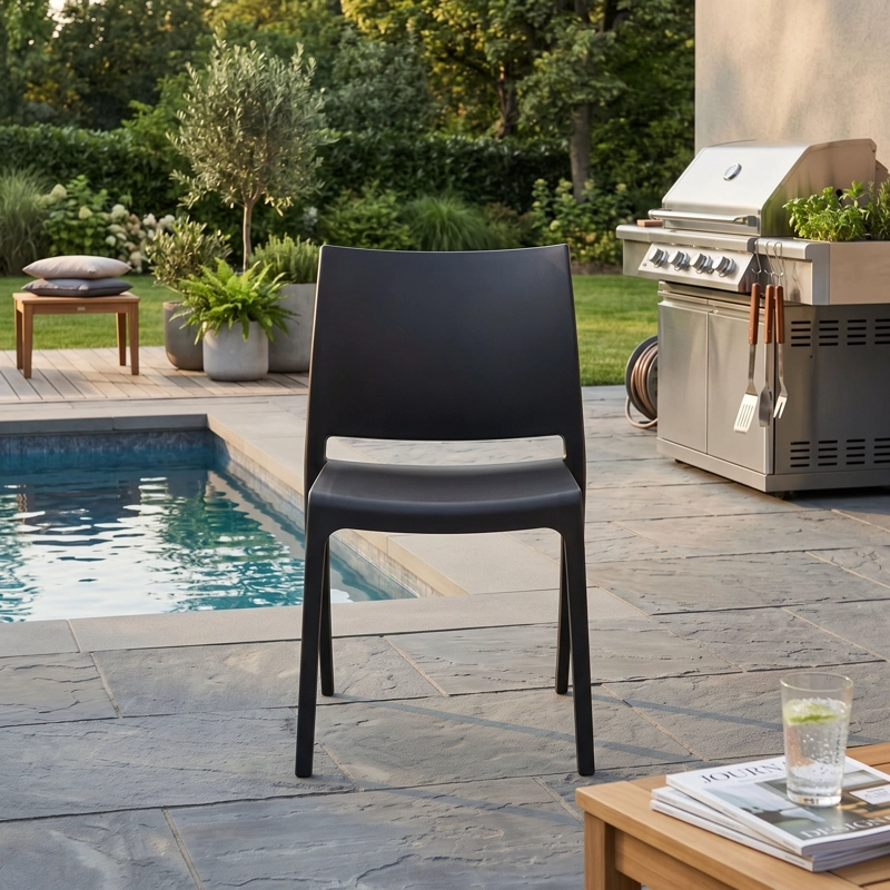 SILLA SOHO NEGRA 79,0X43,0X49,0 CM - 1