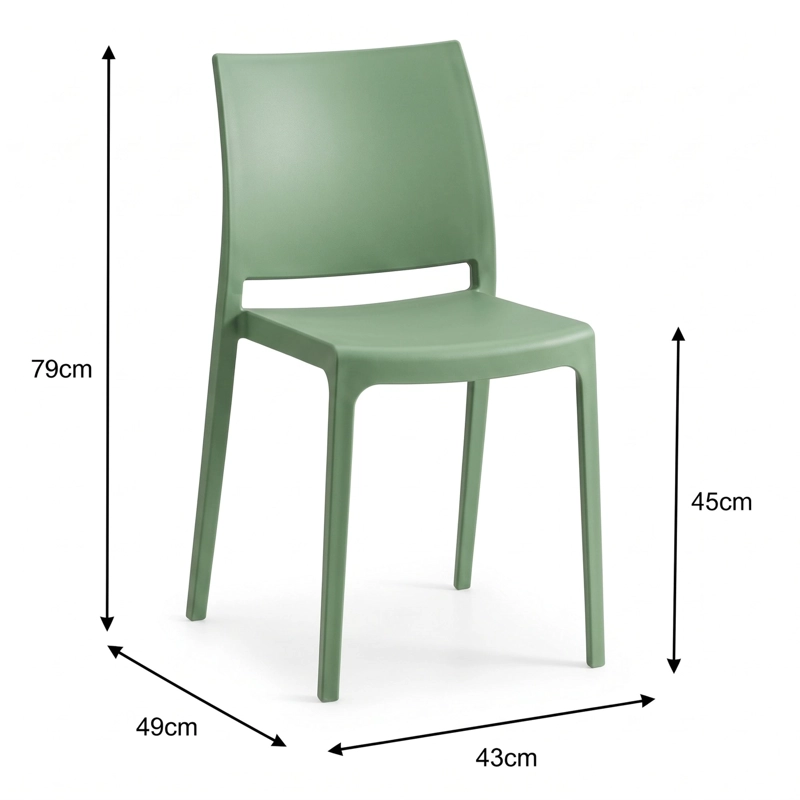 SILLA SOHO NEGRA 79,0X43,0X49,0 CM - 5