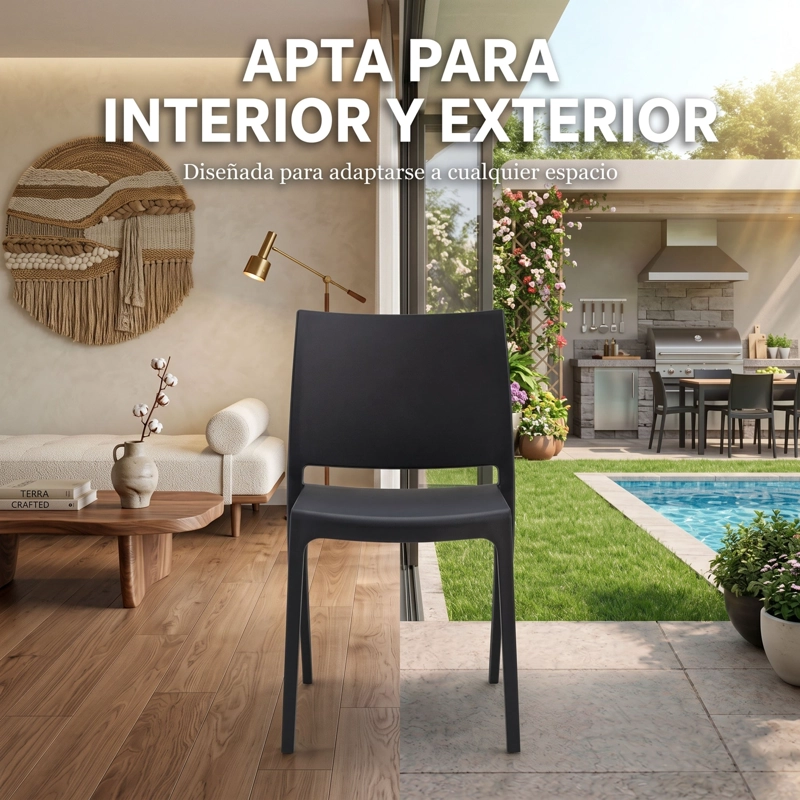 SILLA SOHO NEGRA 79,0X43,0X49,0 CM - 7