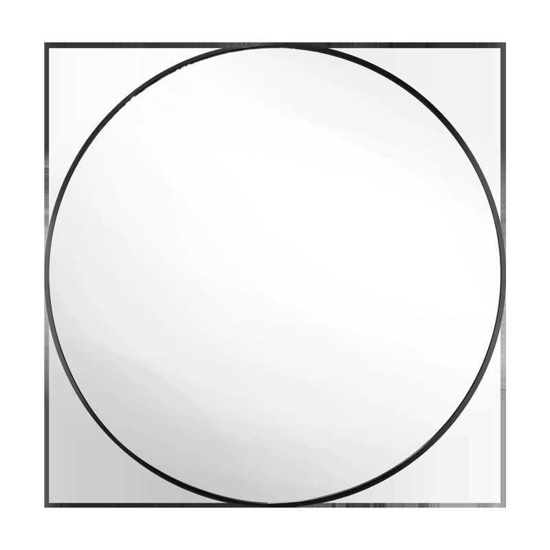 ESPEJO BARCELONA 60X60X4 CM CIRCULAR CON MARCO NEGRO - 4