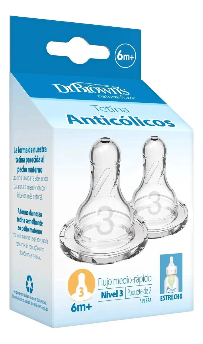 TETINA MAMILA 6M+ DR. BROWN'S OPTIONS+ ESTANDAR 2 PCS - 2
