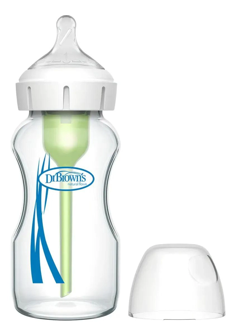MAMADERA ANTICOLICOS DR. BROWN'S BOCA ANCHA VIDRIO 270ML - 1
