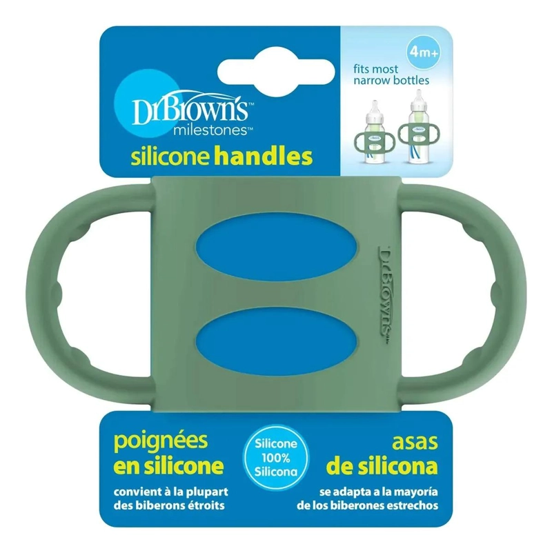 MANGO AGARRADERAS PARA MAMADERAS ESTANDAR VERDE DR. BROWN'S - 1