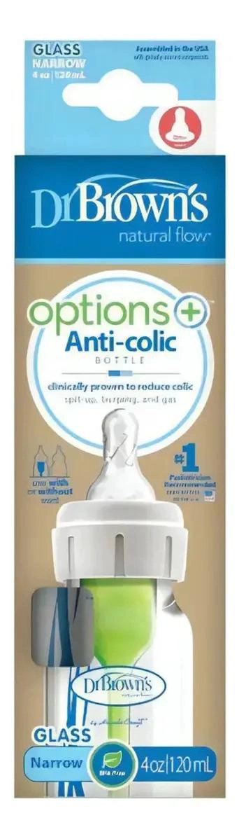 MAMADERA ESTANDAR OPTIONS+ VIDRIO 120ML DR. BROWN´S - 4