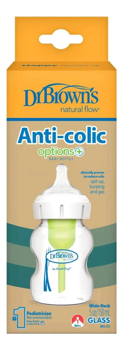 MAMADERA DE VIDRIO DR. BROWN'S OPTIONS+ BOCA ANCHA 150ML - 3
