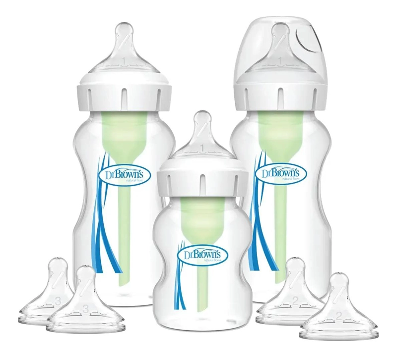 KIT DE MAMADERAS INICIO DR BROWN'S 270 Y 250ML, ANTICOLICOS - 1