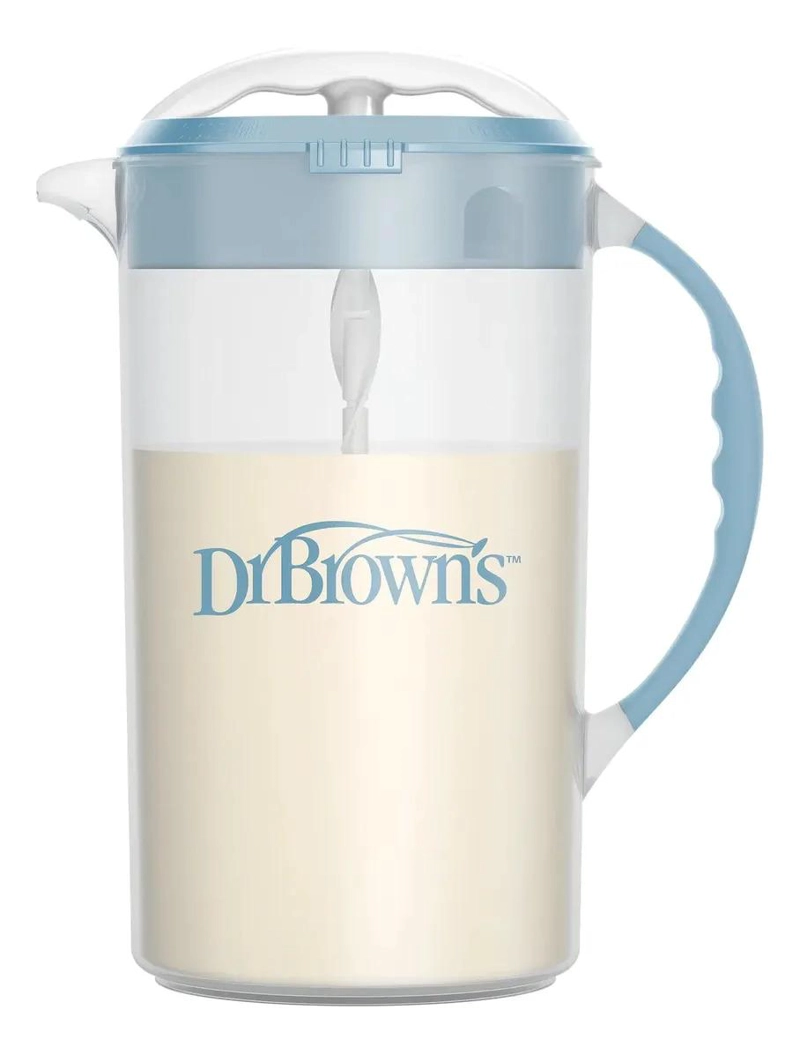 JARRA PARA MEZCLAR LECHE Y FORMULAS DR BROWN'S AZUL 0 GRUMOS - 1