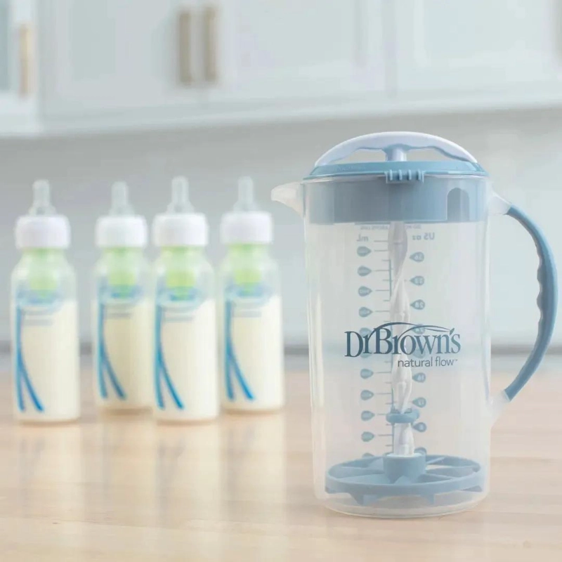 JARRA PARA MEZCLAR LECHE Y FORMULAS DR BROWN'S AZUL 0 GRUMOS - 5