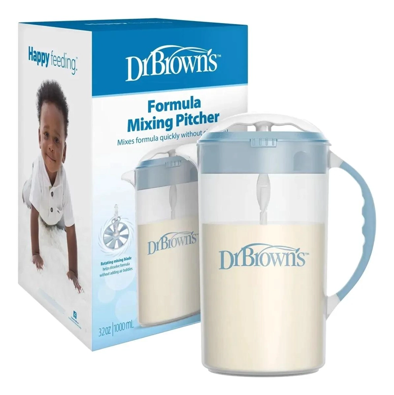 JARRA PARA MEZCLAR LECHE Y FORMULAS DR BROWN'S AZUL 0 GRUMOS - 7