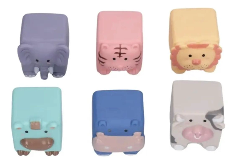 JUGUETE BLOQUES DE SILICONA PARA BEBE  DIDACTICO SENSORIAL 6 - 4