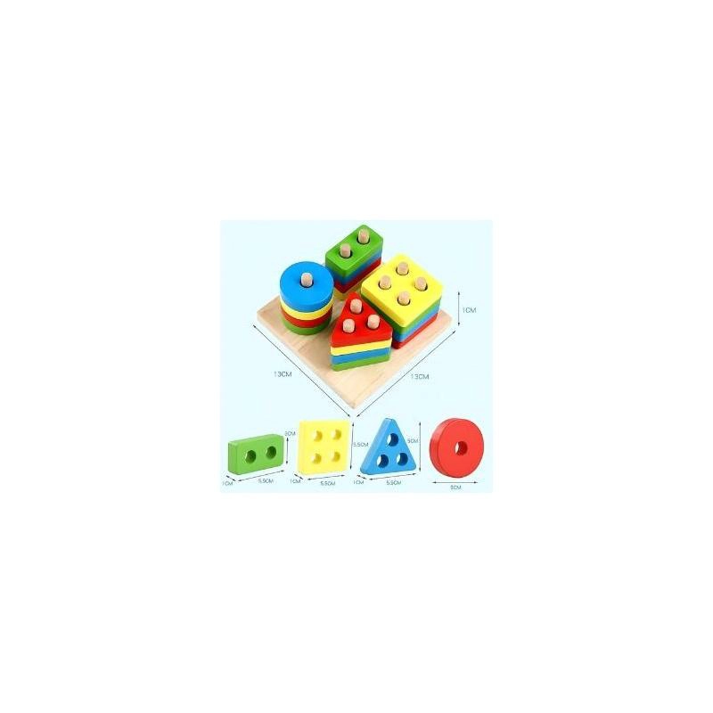 JUGUETE DE ENCAJE CON DIFICULTAD DIDACTICO MONTESSORI - 7