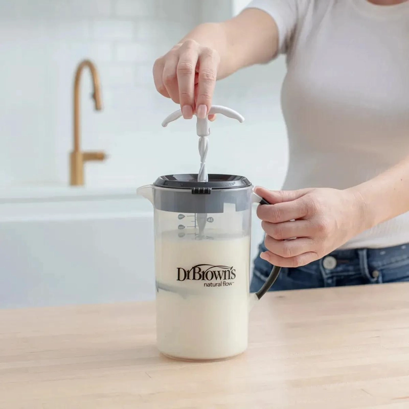 JARRA PARA MEZCLAR LECHE Y FORMULAS DR BROWN'S GRIS 0 GRUMOS - 5