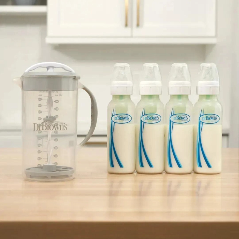 JARRA PARA MEZCLAR LECHE Y FORMULAS DR BROWN'S GRIS 0 GRUMOS - 6