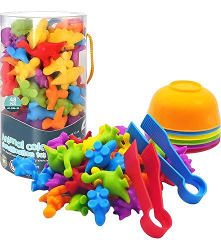 JUEGO DIDACTICO EDUCATIVO CLASIFICADOR MONTESSORI DINOSAURIO - 1