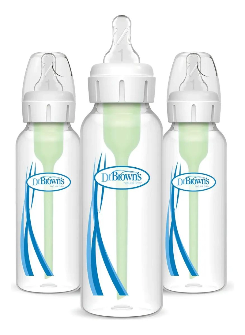 PACK 3 MAMADERAS BOCA ESTANDAR DR. BROWNS OPTIONS+ 250ML 0M+ - 4