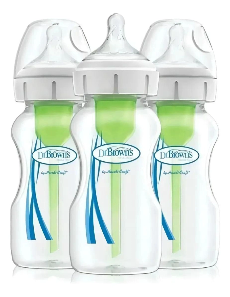 KIT 3 MAMADERAS ANTICOLICO DR. BROWN'S OPTIONS+ 270 ML - 1