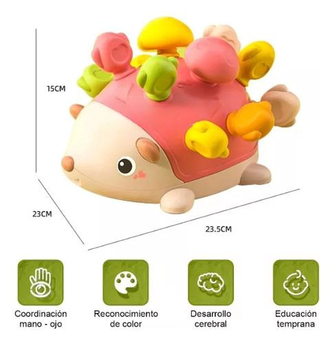 JUGUETE PEQUEÑO ERIZO EDUCATIVO PARA BEBE S JUEGO DE ENCAJE - 2
