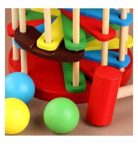 TORRE DE MADERA CON MARTILLO JUEGO PARA NIÑOS - 2