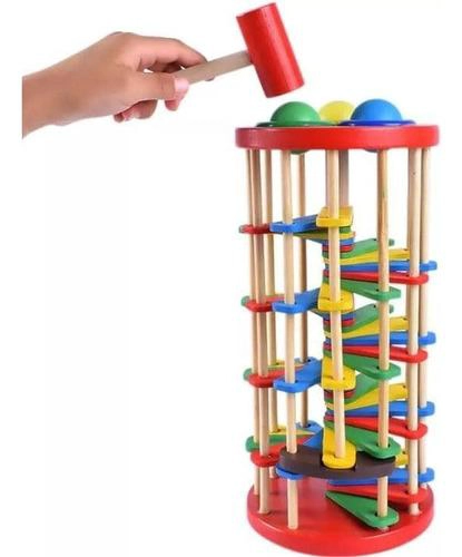TORRE DE MADERA CON MARTILLO JUEGO PARA NIÑOS - 4